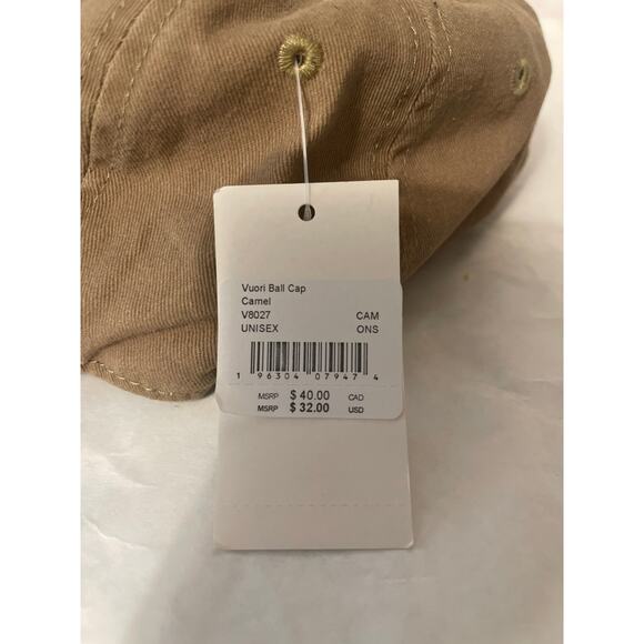 Vuori NWT Embroidered Logo Camel Ball Strapback Cap Unisex 6 Panel - Picture 3 of 7